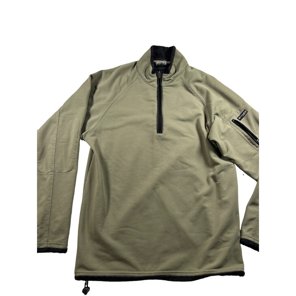 (L) Men's Columbia GRT Quarter Zip Performance Pullover Soft Green Large